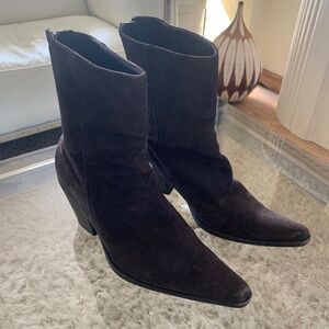 Studio Pollini Copper Suede Ankle Boots (37)